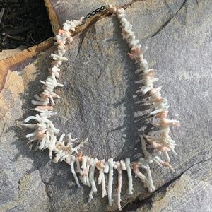 Pink and White Coral Necklace